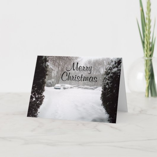 マイルズのカード越しにメリークリスマス シーズンカード (正面)