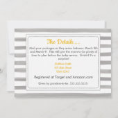 マイルズの赤ん坊のシャワーを渡って 招待状 (裏面)