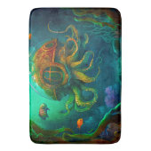 マイルズアンダーザシーアートイラストレーションスチームパンク バスマット (正面縦)