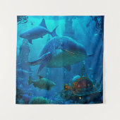 マイルズアンダーザシーアートイラストレーション タペストリー (正面)