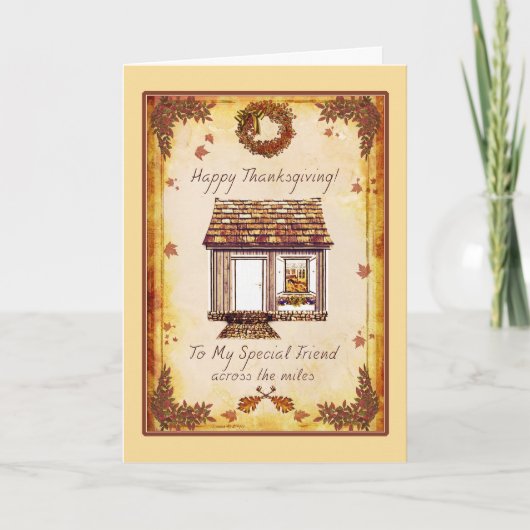 マイルズカードを越えた特別な友人の感謝祭 シーズンカード (正面)