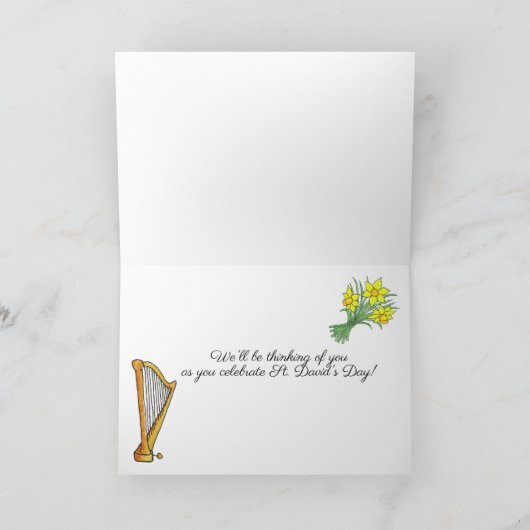 マイルズカードを通しての聖ダビデの日の挨拶 シーズンカード (内部)