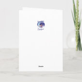 マイルズ・ウィンター・ホリーの向こうからクリスマスのお目出し サンキューカード (裏面)