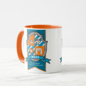 マイルズ 名前 M Crest オレンジ 意味 犬 マグカップ (正面左)
