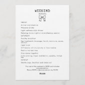 マイルドな大人のためのブライズウィークエンドスパの予定 招待状 (裏面)