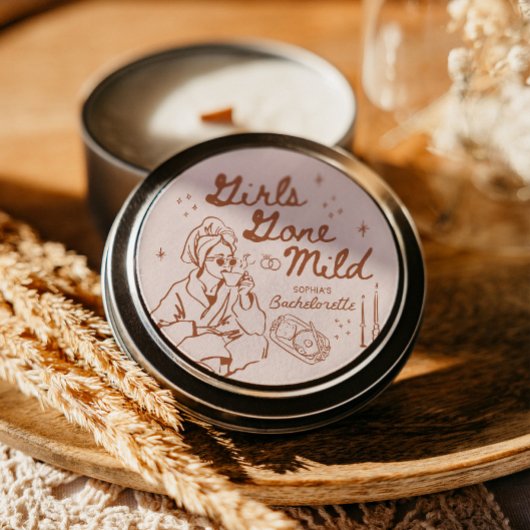マイルドな大人の女の子のためのバチェロレッテパーティーの景品 ラウンドシール