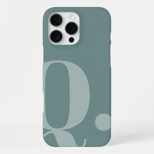 マイルド・ティールレターフォーム iPhoneケース (裏面)