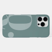 マイルド・ティールレターフォーム iPhoneケース (裏面横)