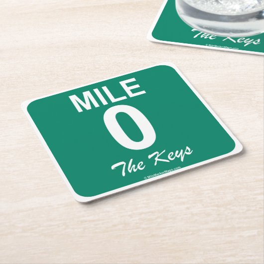 マイルマーカー0のラムランナーとモジトスのコースター スクエアペーパーコースター (アングル)