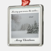 マイルメリーなクリスマスを渡って恋しく思うこと メタルオーナメント (左)