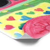 マイルームボームボックスガールキャットフォークアート10代の ポスター (角)