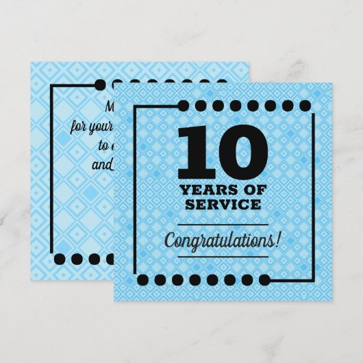 マイル標石の従業員記念日の認識賞 招待状 (正面/裏面)
