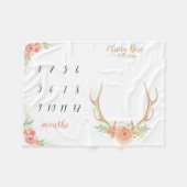 マイル標石毛布 フリースブランケット (正面(横))