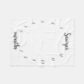 マイル標石毛布 フリースブランケット (正面(横))