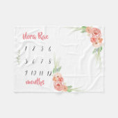 マイル標石毛布 フリースブランケット (正面(横))