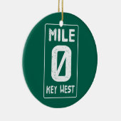 マイル0鍵ウェストフロリダヴィンテージロードサイン セラミックオーナメント (右)