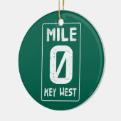 マイル0鍵ウェストフロリダヴィンテージロードサイン セラミックオーナメント (左)