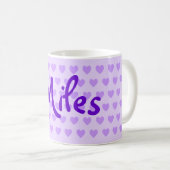 マイル(紫) コーヒーマグカップ (正面右)