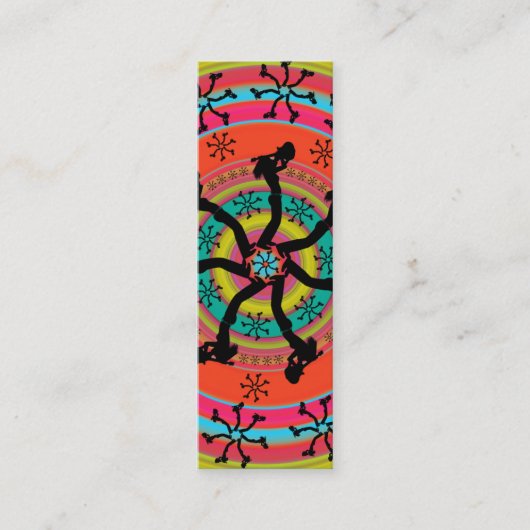 マイル-細いカード--は歩きます スキニー名刺 (正面)