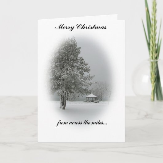 マイル/雪景色を越えたメリークリスマス シーズンカード (正面)