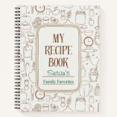 マイレシピブック – お気に入りのレシピ ノートブック (正面)