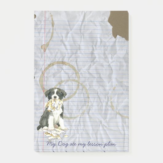 マイレッスン食べプラン縁どを衝突させる ポストイット (正面)