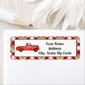 マイレッドピックアップトラック差出人住所ラベル ラベル (インサイチュ)