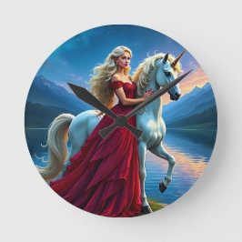 マイレディーユニコーン ラウンド壁時計