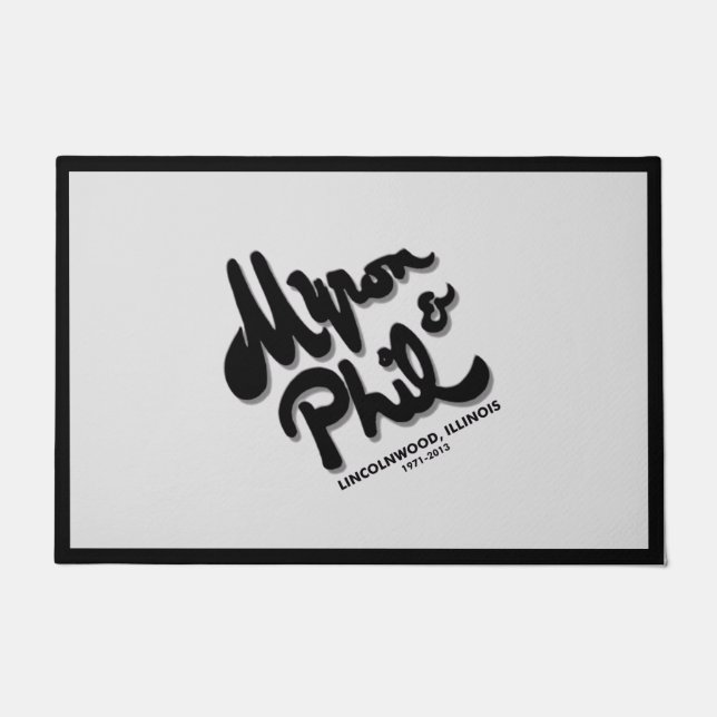 マイロン&フィルのステーキハウス、リンカーンウッド、ILドア ドアマット (正面)