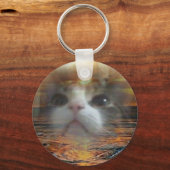 マイワンダフルな女の子（ブー）ボタンキーチェーン キーホルダー (正面)