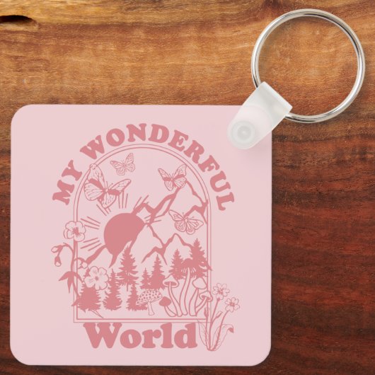 マイワンダフルワールドレトロ花 キーホルダー (裏面)