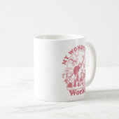 マイワンダフルワールドレトロ花 コーヒーマグカップ (正面右)