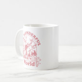 マイワンダフルワールドレトロ花 コーヒーマグカップ (正面左)