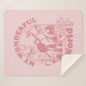 マイワンダフルワールドレトロ花 シェルパブランケット (正面(横))