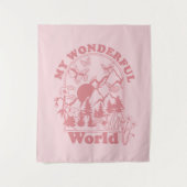 マイワンダフルワールドレトロ花 タペストリー (正面)