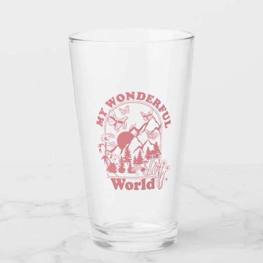 マイワンダフルワールドレトロ花 タンブラーグラス (正面)