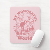 マイワンダフルワールドレトロ花 マウスパッド (マウス)