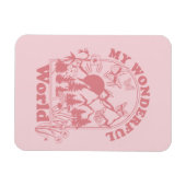 マイワンダフルワールドレトロ花 マグネット (横)