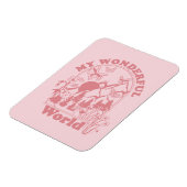 マイワンダフルワールドレトロ花 マグネット (左側)