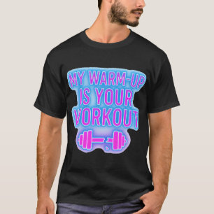 マイワームアップイズユアワークアウト メンズジムTシャツ Tシャツ