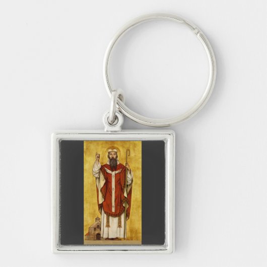 マインツの聖ボニファティウス - 教育者の守護聖人 キーホルダー (正面)