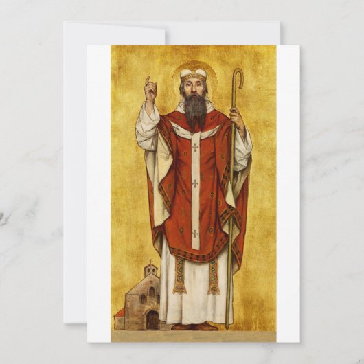 マインツの聖ボニファティウス - 教育者の守護聖人 サンキューカード (正面)