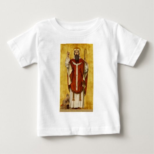 マインツの聖ボニファティウス - 教育者の守護聖人 ベビーTシャツ (正面)