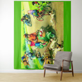 マインツァーのバイクや自転車に乗る猫たち タペストリー (インサイチュ)