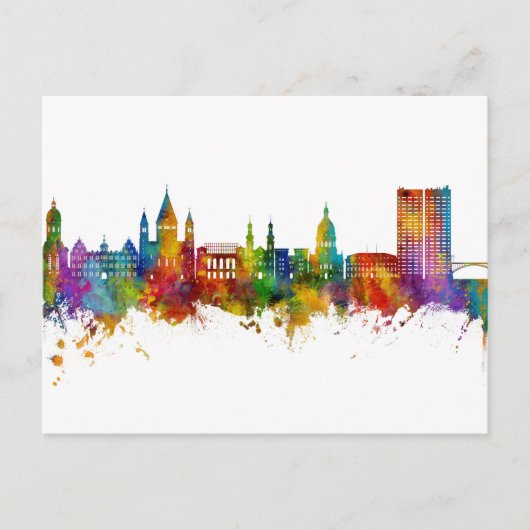 マインツドイツのスカイライン ポストカード (正面)