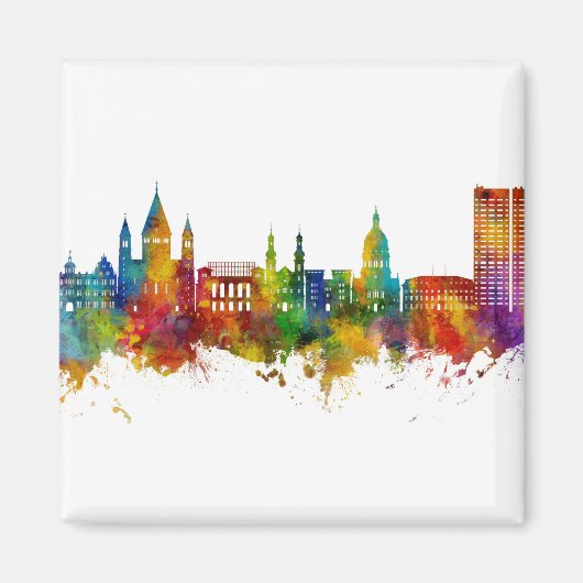 マインツドイツのスカイライン マグネット (正面)