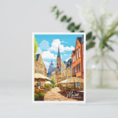 マインツドイツトラベルヴィンテージイラストレーション ポストカード (スタンド正面)