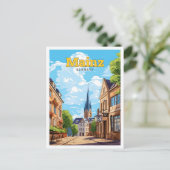 マインツドイツトラベルヴィンテージイラストレーション ポストカード (スタンド正面)