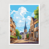 マインツドイツヴィンテージ旅行イラストレーション ポストカード (正面)