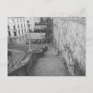 マインツドイツ黒白の階段 ポストカード